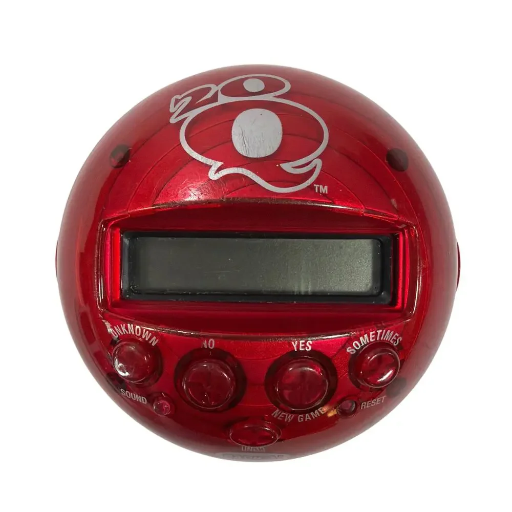 Radica 20Q 20 Questions Electronic Handheld Game Red 2005 No Power For Parts